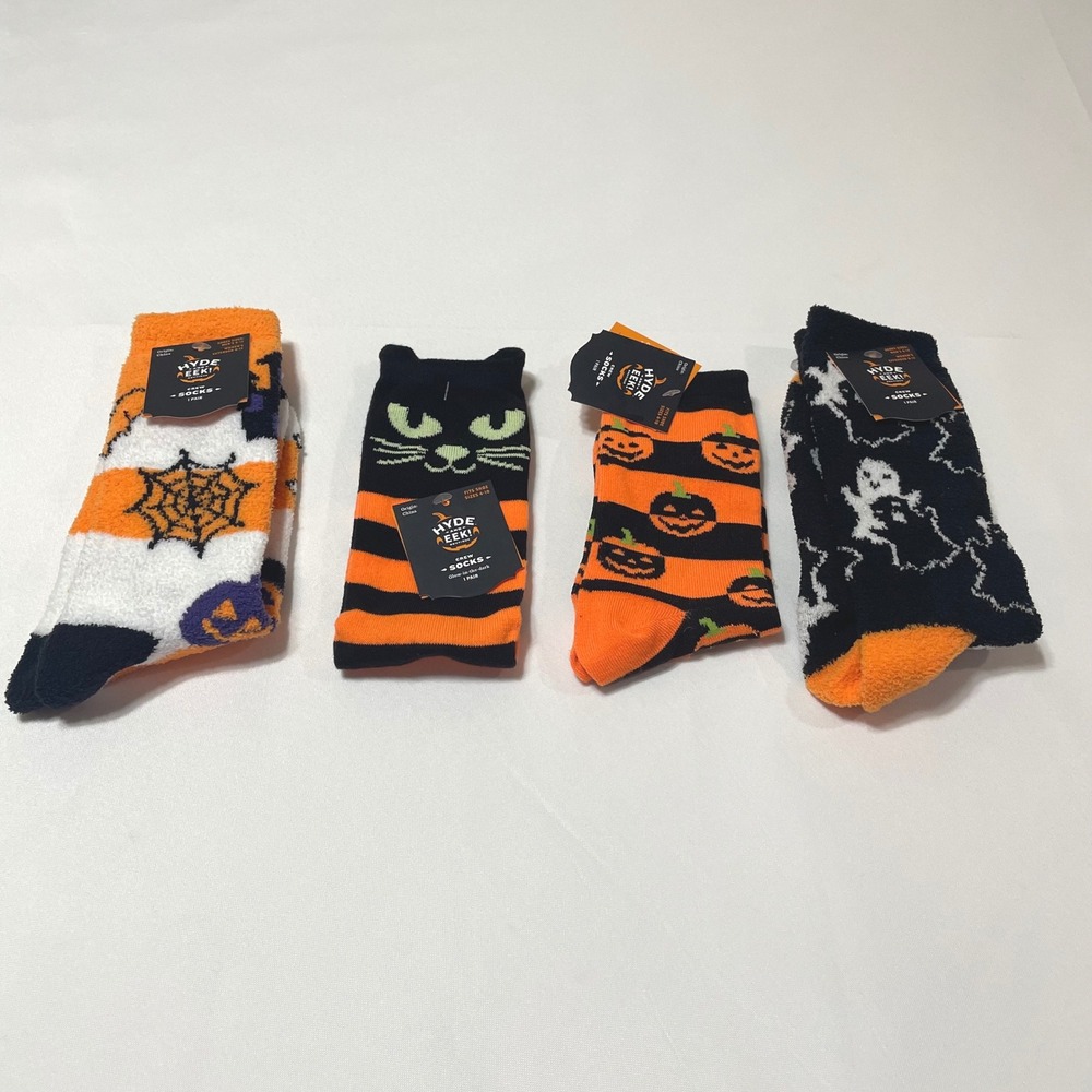 Hyde and Eek! Boutique‎ Halloween Socks 4-Pack Bundle Spooky Holiday